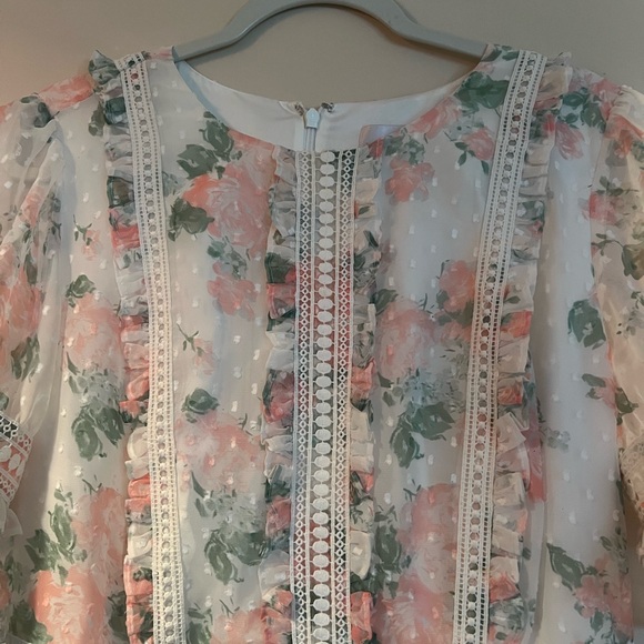 Rachel Parcell Floral Ruffle Sleeve Dress - Picture 2 of 6